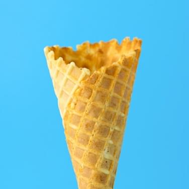 a ice cream cone without ice cream 